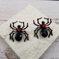 Halloween Black Poison Spider Earrings
