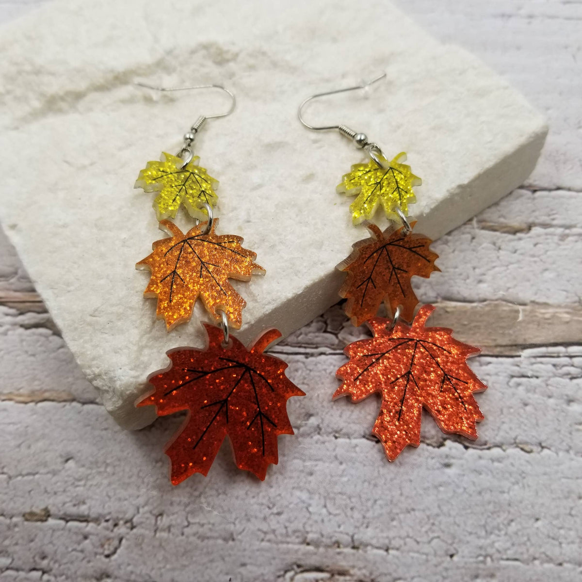 Fall Tassel Maple Leaf Earrings