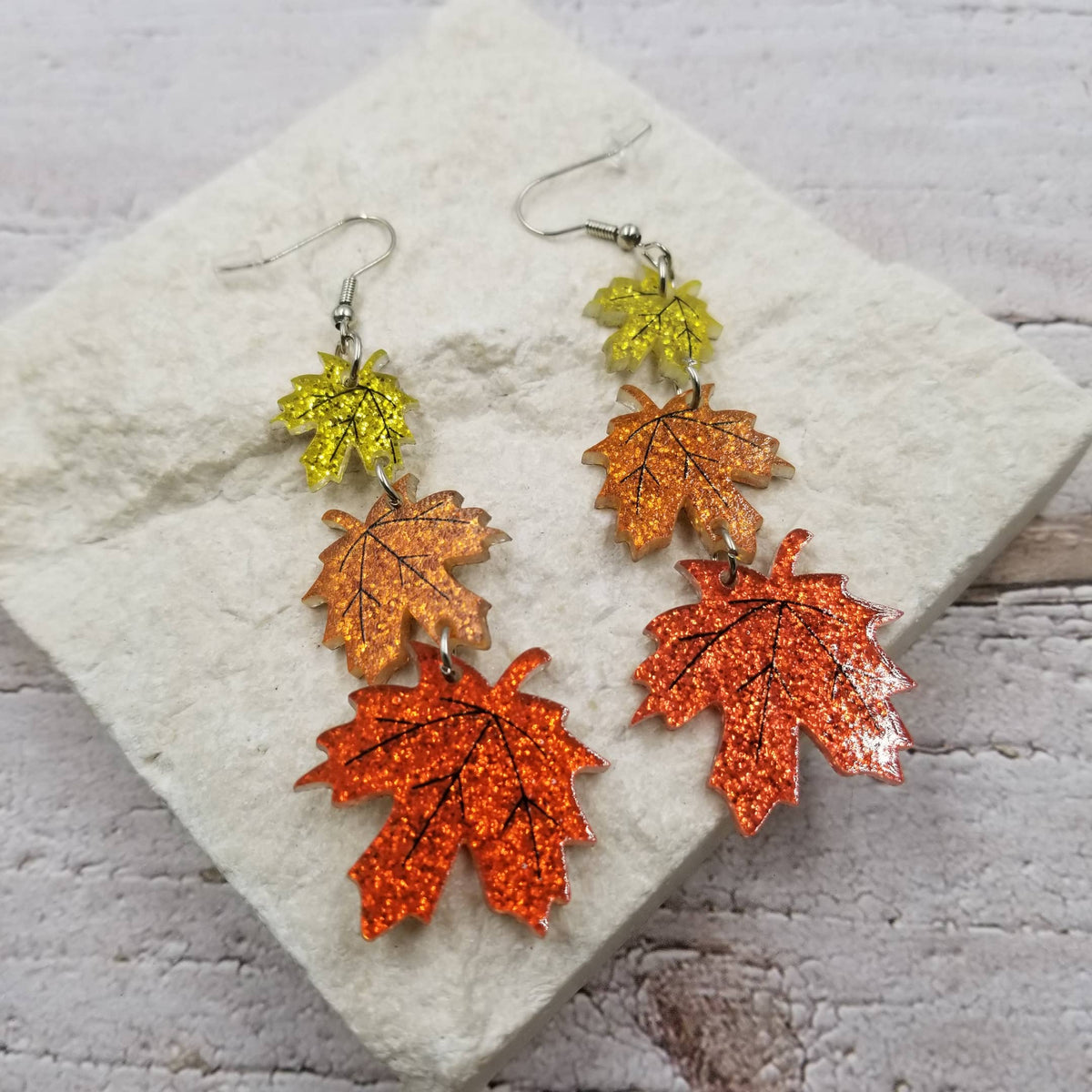 Fall Tassel Maple Leaf Earrings